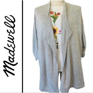 MADEWELL Grey Knit Slouchy Cardigan XXS